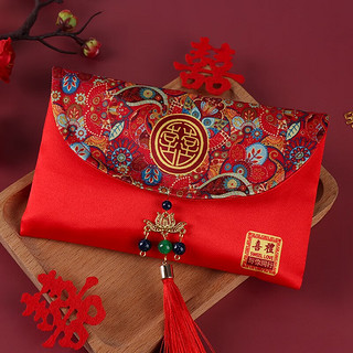 TaTanice 红包 结婚礼红包利是封结婚用品千元万元红包袋流苏锦缎红包