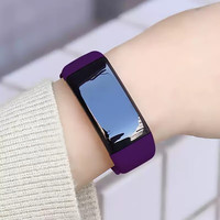 智能手环运动测血糖血压血氧心率睡眠跑步计步电子蓝牙腕表 紫色时尚运动款-速发