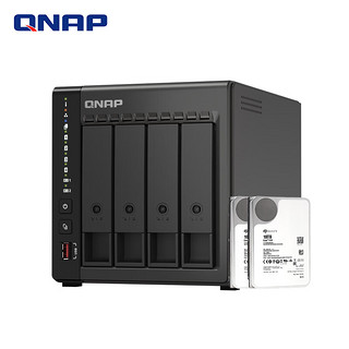 威联通（QNAP）TS-464C2 四核心处理器nas网络存储服务器内置双M.2插槽（含硬盘18T*2）