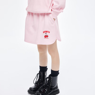 little MO&Co.两件套装 little moco童装24春装女童纯棉长袖连帽卫衣短裙 水粉色  160/76