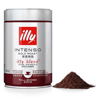 illy 意利 意大利 咖啡豆250G罐装意式浓缩美式咖啡 深度咖啡粉