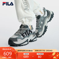 FILA 斐乐细胞鞋CELLA男鞋2024春季休闲鞋时尚厚底老爹鞋运动鞋 南极灰/中灰-CD 42