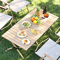Saigol 赛戈尔 户外折叠桌超轻便携式航空碳钢蛋卷桌露营桌椅套装野炊野餐装备