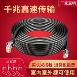 AMPJINGCAI 网线家用六类千兆高速10室外路由器电脑宽带水晶头电竞网络线成品