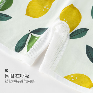 aqpa 婴儿纯棉连体衣幼儿爬服夏季新生宝宝衣服薄款哈衣 心想事橙 59cm