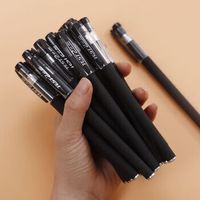 菲天 办公中性笔水笔黑色0.5MM用碳素笔芯磨砂替芯文具考 黑色中性笔