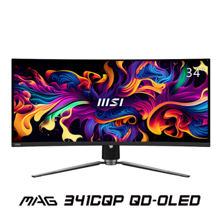 MAG 341CQP QD-OLED 34英寸 OLED FreeSync 显示器（3440×1440、175Hz、139%sRGB、HDR400）