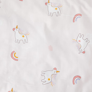 水星儿童 幼儿园全棉抗菌床褥罩(奶油粉/粉桃桃)60cm×135cm 婴幼儿A类