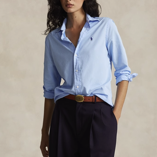 拉夫劳伦RALPH LAUREN 拉尔夫·劳伦 女士长袖衬衫 RL25396 淡蓝色 XXS