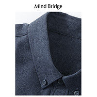 Mind Bridge MindBridge百家好春季衬衣男士长袖衬衫2024新款商务正装通勤上衣（春款）