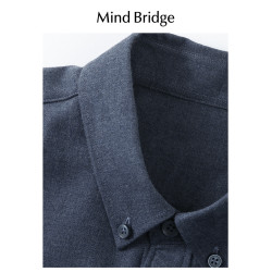 mindbridgemindbridge百家好春季衬衣男士长袖衬衫2024新款商务正装