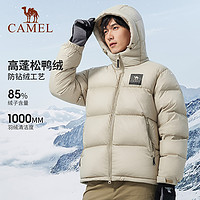 88VIP：CAMEL 骆驼 拒水羽绒  骆驼运动加厚羽绒服2023冬季男女同款保暖防风羽绒外套