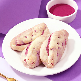 味滋源紫薯芋泥饼早餐面包代餐粗粮饼干糕点休闲食品 紫薯芋泥饼约45gx2袋