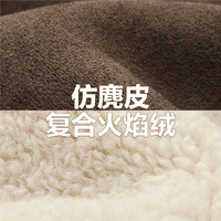 GIORDANO 佐丹奴 外套女秋冬加厚加绒保暖皮毛一体宽松立领夹克18373211