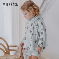 Milkbarn2024儿童防晒衣宝宝防紫外线上衣男女童冰丝透气外套