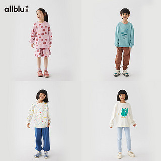 幼岚（ALLBLU）幼岚24春儿童印花卫衣 落叶黄 120cm