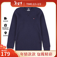 TOMMY HILFIGER 时尚潮流男士长袖T恤 深蓝色09T3585-410 XL