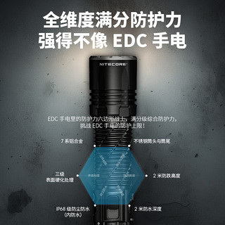 EDC35强光战术手电筒远射超亮6000流明聚泛光