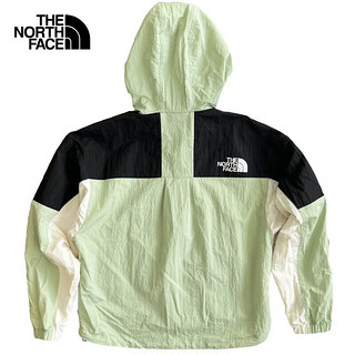 北面（The North Face）女士户外防泼水连帽防风夹克 81RX 81RX-OXG绿色 L/165