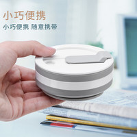 川代 硅胶折叠水杯可插吸管 旅行便携出差旅游漱口伸缩杯子户外硅胶多功能洗漱杯350ml 时尚灰