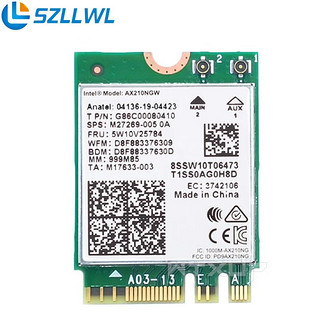 szllwl ax210英特尔蓝牙wifi二合一网卡5374m电脑内置wifi发射接收器wifi6代蓝牙5.2双频电竞游戏网卡m.2模块