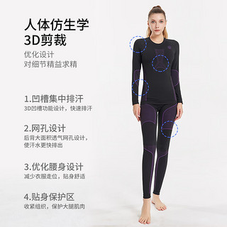 酷峰（kufun）滑雪速干衣保暖压缩功能打底内衣女男户外登山运动排汗紧身裤 石墨灰套装（男款） XL