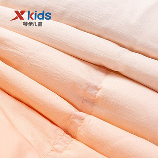 XTEP 特步 童装儿童羽绒服中大童女童羽绒服 橙粉色