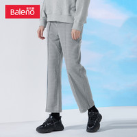 Baleno 班尼路 女复古格子针织长裤