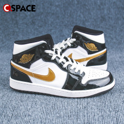 nike耐克cspacep3airjordan1midaj1黑金中帮休闲板鞋852542007