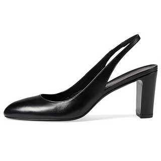 Stuart Weitzman 奢侈品潮牌 女士 VIDA 75 露跟高跟鞋 Black 8.5 US
