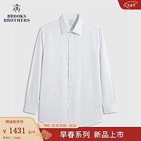 布克兄弟（BrooksBrothers）男士24早春宽距领牛津纺免烫长袖正装衬衫 4000-淡蓝色 16/34