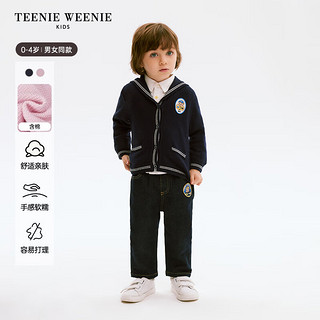 Teenie Weenie Kids小熊童装24春夏男女宝宝海军领针织衫毛衣 粉色 90cm