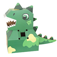 华诗孟 儿童diy手工纸箱恐龙模型纸壳制作玩具抖音同款霸王龙可穿戴纸盒纸箱恐龙玩具