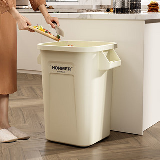 百露厨房垃圾桶大容量家用2024特大号高款商用餐饮加大储物桶 大号 高级灰 15L +60只垃圾袋