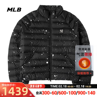 美职棒（MLB）女装23冬季运动服纽约洋基队简约时尚立领保暖休闲服羽绒外套 3FDJB0336-50BKS XS