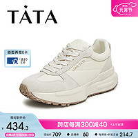 TATA 他她 2024春时尚休闲厚底女运动鞋WK601AM4 米白 38