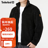 Timberland 外套男秋冬新款户外保暖运动开衫摇粒绒立领黑色外套A43P2 A43P2001/黑色 M/175