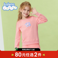 Baleno Junior班尼路童装秋冬女童卡通印花多色舒休闲圆领长袖卫衣儿童上衣