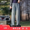 朱阿姨女童牛仔裤2024春秋款裤子大童休闲直筒裤儿童洋气阔腿裤冬季 蓝色 140
