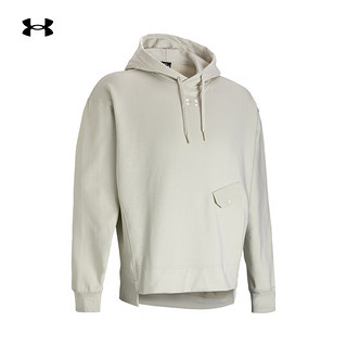 安德玛 UNDERARMOUR）春夏L4L Elevated男子抓绒训练运动连帽卫衣1387974 粉砂灰273 XL