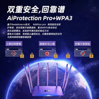 yuhlycon 路由器家用高速千兆穿墙王5g双频无线网络wifi6电竞游戏办公全屋覆盖宿舍增强信号光纤光猫极速上网