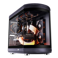 WJCOOLMAN/玩嘉 全景海景房 电脑机箱 曲面玻璃 ATX主板 360水冷  天幕PRO黑