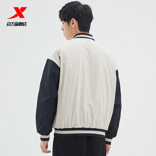 特步（XTEP） 棉服外套男防风保暖加厚棉衣夹克男978429170354 古董白 XL