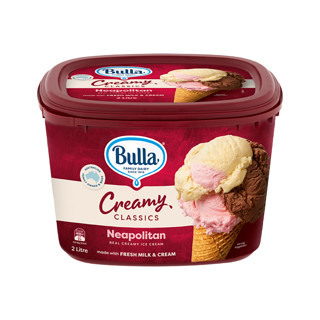 Bulla 布拉经典桶装三色冰淇淋（香草味，草莓味，巧克力味） 960克