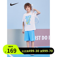 NIKE耐克小童装短袖T恤短裤2件套儿童速干套装F026 苔藓蓝 110S(4)