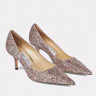 JIMMY CHOO 周仰杰 LOVE 65系列 女士高跟鞋 J000119219 粉红混色/银色 36