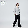 Gap女装春季2024纯色法式圈织软卫衣美式复古连帽上衣429363