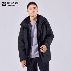 toread探路者套羽绒冲锋衣秋冬户外登山防寒保暖男式羽绒三合一冲锋衣