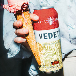 VEDETT 白熊 啤酒玫瑰红精酿啤酒500ml*1罐装