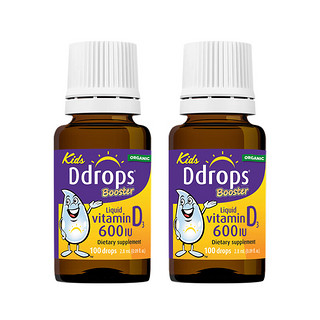 Ddrops 滴卓思 婴幼儿童维生素D3滴剂  600IU*2瓶